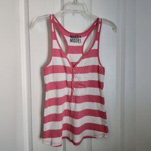 Item #:101 Victoria Secret Make + Model Pink and White Stripe Tank Top